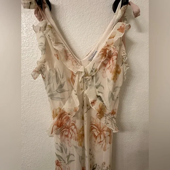 Christian Lacroix Floral Print Long Dress size Medium - Picture 6 of 8